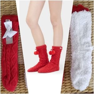 SALE Ugg Women's pom pom fleece lined crew sock